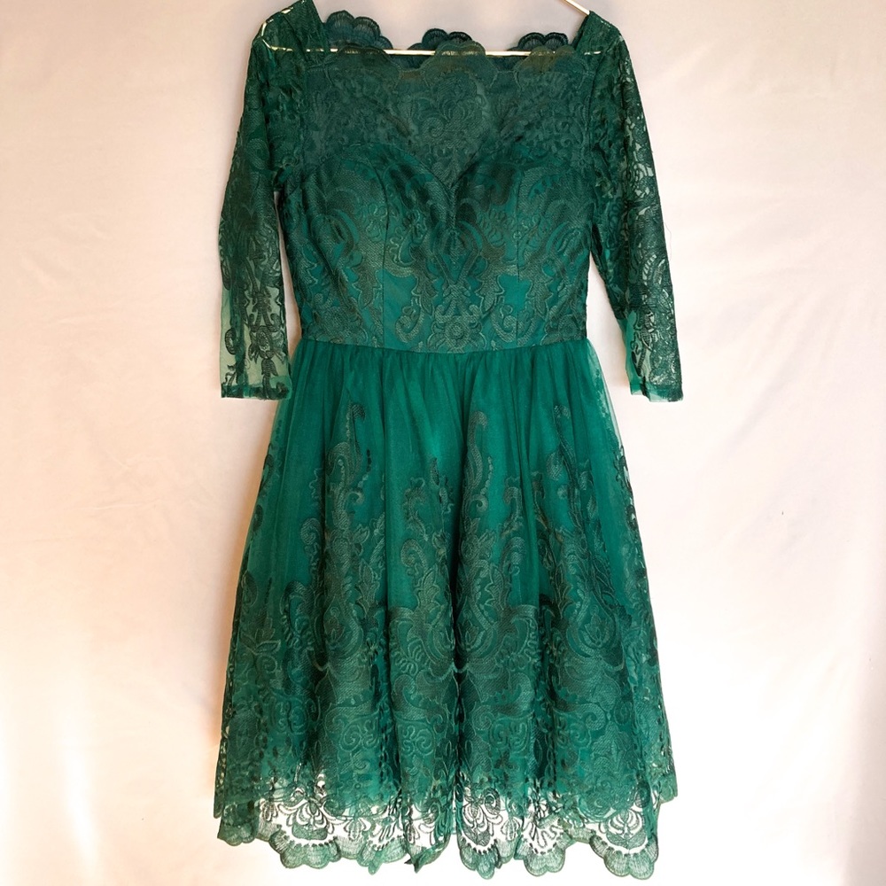 Emerald Green Lace Chi Chi London Dress